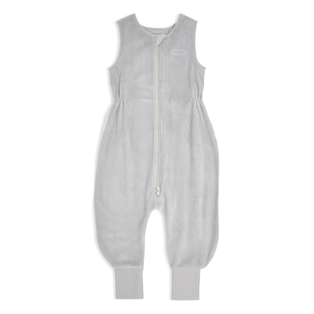 HALO Sleepsack Toddler Sleeping Bag, Luxe Fleece Wearable Blanket, TOG 2.0, Grey, 3T