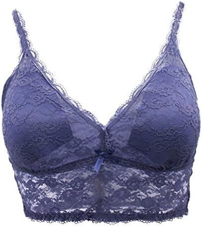 AMTopShow Comfortable Padded Bralette, Flower Lace Bralette Fashionalbe Color