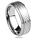 8MM Titanium Comfort Fit Wedding Band Ring Laser Etched Celtic Knot Design Ring (7 to 14)