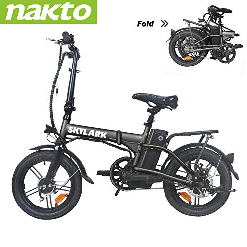 Trekpower 16" Lightweight Folding EBike, Pedals&Power Assist Electric Bike, 36V Removable Lithium Ba