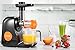 Juicer Masticating Slow Juicer, Aicok Commercial Juicer Quiet Motor & Reverse Function, Cold Press Juicer Easy to Clean with Brush, Juice Machine for Vegetables and Fruits