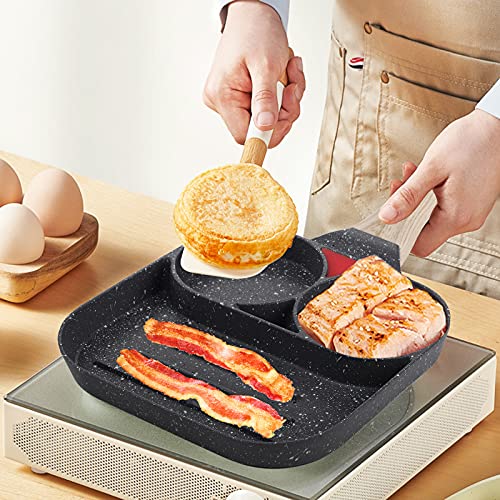 ZENFUN Fried Egg Pan Square Omelet Skillet, 7.5 Inch Nonstick Burger