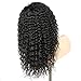 EAYON HAIR 360 Lace Frontal Wigs for Black Women Pre Plucked Brazilian Remy Full Frontal Curly Human Hair Wigs with Baby Hair 150 density 18inch Natural Color