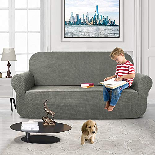 AUJOY Stretch Sofa Cover WaterRepellent Couch Covers Dog Cat Pet Proof