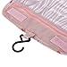 TZWNS Waterproof Lady Beauty Travel Kit Holder Organizer Bathroom Make Up Storage Cosmetic Makeup Bag Carry Case Pouch Organizer Toiletry Travel Wash Bag with Hanging Hook for Women Men(Pink Cherry)