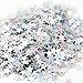 HUELE 15000PCS Shining Star Confetti Glitter Star Sequins for Crafts DIY Nail Art and Party Decoration, Holographic Silver(6MM)