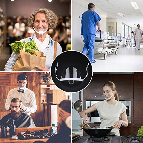 Innoo Tech - Visera protectora de plástico transparente universal para proteger la cara contra líquidos, protector facial para boca y nariz