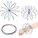 Fullsexy 2 Pack Flow Ring, 3D Magic Kinetic Spring Bracelet Toy ( Rainbow )
