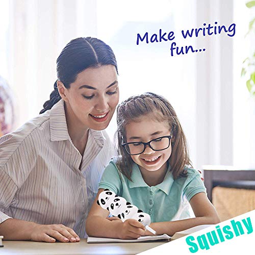 Bokeley Easter Squishies Panda Pens/Pencil Grips Slow Rising Scented Pencil Toppers | Pen Holders | Kids Party Favors & Classroom Prizes | Stress Toys | Birthday (White) - Thumbnail 2