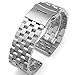 Kai Tian Brushed Stainless Steel Watch Band Strap 18mm/20mm/22mm/24mm/26mm Metal Replacement Bracelet with Double-Lock Deployment Clasp For Men Women Black/Silver/Two Tone IP Black