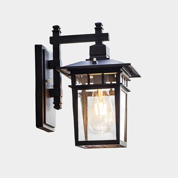 Außen Wandlampe Retro Industriell E27 Außenleuchte Wandlicht Glas und