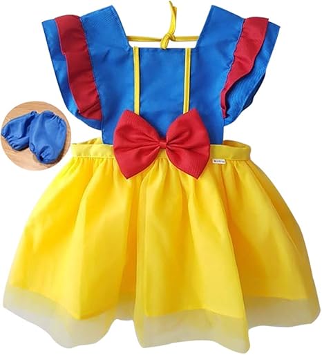 Amazon Bomdeals プリンセスドレスアップ服 小さな女の子用 幼児 キッズ 雪姫 ソフィア コスチューム パーティー 誕生日 チュチュ エプロンドレス 1t ホワイト キッズコスチューム 服 ファッション小物