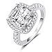 Mars wings 925 Sterling Silver CZ Diamond Engagement Wedding Ring Sets Fairy Noble for Women Girls 2PC.