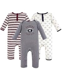 Hudson Baby Unisex Baby Coveralls/Union Suits, Football, 6-9 Months (9M)