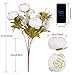 Artiflr 2Pack Artificial Peony Wedding Flower Bush Bouquet Vintage White Peony Silk Flowers for Home Kitchen Wreath Wedding Centerpiece Decor