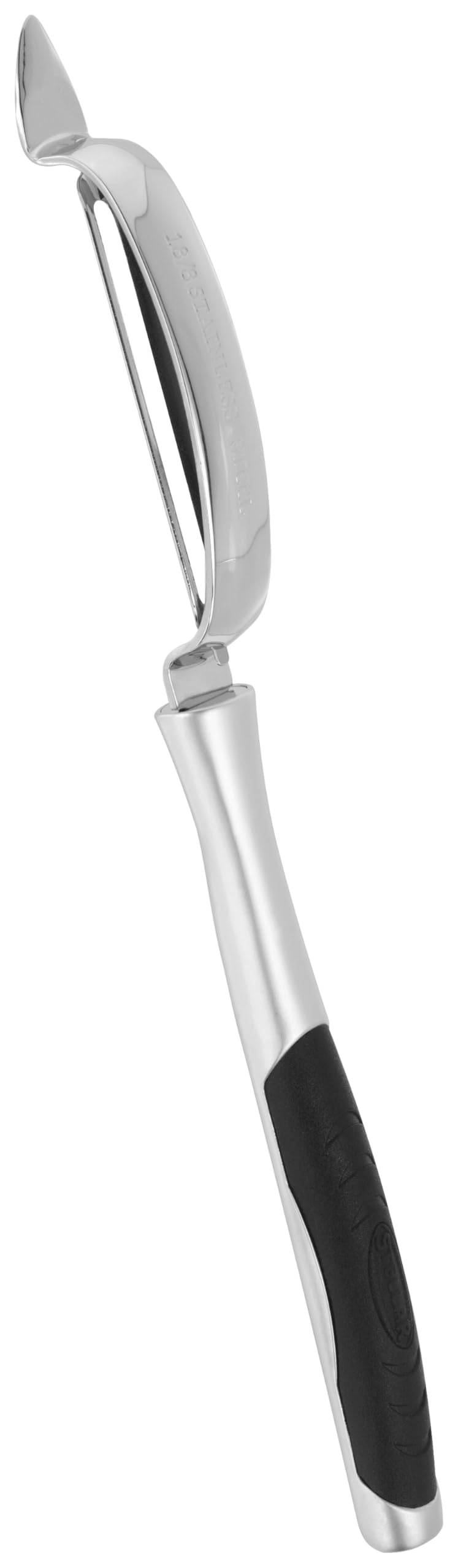 Stellar Contour Gadgets Swivel Potato & Vegetable Peeler, Cushioned Grip, Dishwasher Safe, Chrome Plated Zinc Alloy