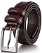 Marino’s Men Genuine Leather Dress Belt with Single Prong Buckle - Mahogany - 40