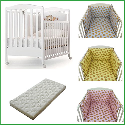 LETTINO IN LEGNO WEB AZZURRA DESIGN + PIUMONE ORSETTI WILLY & CO. + MATERASSO (BIANCO) Prezzi offerta