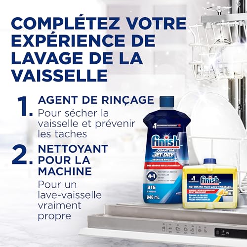 Finish Quantum Ultimate Dishwasher Detergent Pods, 3-Chamber Formula with Powerball, 2X Grease Fighting*, 24H Dried-On Stains, Deep Clean, Virtually Spotless Shine, No Pre-Rinse, 72 Tabs
