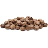 Walnut Wood Plugs for Furniture, 1/2 inch Button Top Wood Plugs for Screw Holes - Pack of 25 by Woodpeckers