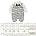 Fairy Baby Infant Tuxedo Baptism Outfits Formal Boys Dress Clothes Baby Suit 9-12 Months, Navy Blue Stripe
