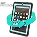 Fire 7 2015 Case, Pandawell Hybrid Heavy Duty Rugged Shockproof Cover for Amazon Fire (5th Generation - 2015 release) 7.0 Inch Tablet - Fllower