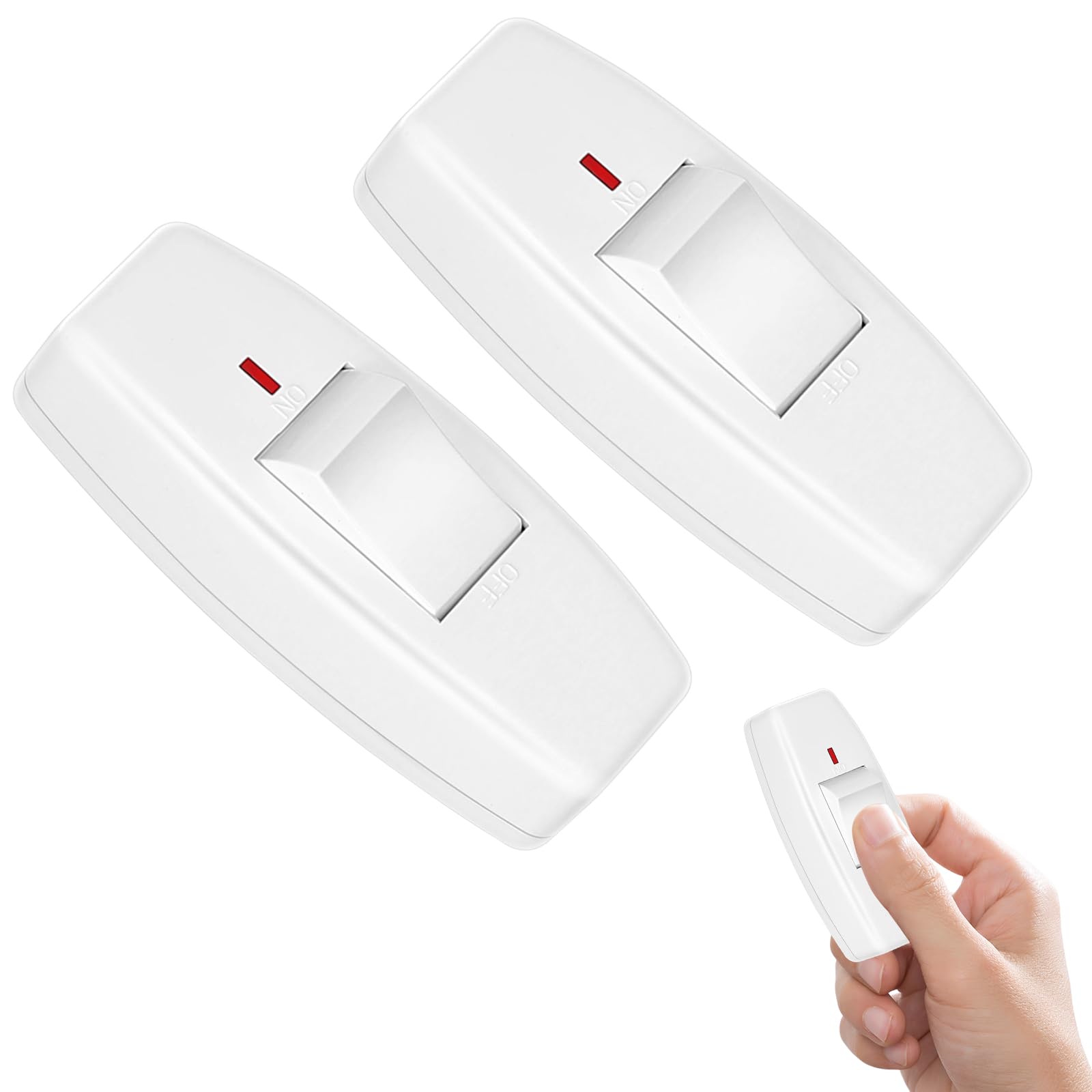 2 Pack Inline Light Switch, 250V 6A In line switch for lamps for Lamp/Light/Small Appliance or Lamp Accepts 1-2 Core Round or Flat Wire