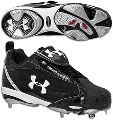 under armour white metal softball cleats