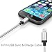 iOrange-E iPhone Charger Cord, Apple Certified 6.6ft (2M) Braided USB Sync Cable with Premium Aluminum Connectors for iPhone 6 6S Plus 5S 5C 5, iPad Air, iPad Mini 4 and iPod Nano 7th Gen, Full Silver