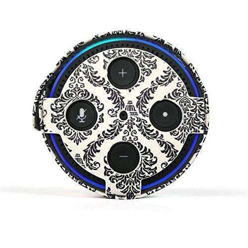 Click Here to See More Images Protection Case Cover for Amazon Echo Dot Alexa, FastSnail Premium Vegan Leather Cover Sleeve Skin for Echo Dot Gen 2 (Fits Echo Dot 2nd Generation only) Black Versailles