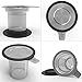 Caffèsta 0.01 Inch Micro Hole Tea Infusers for Loose Tea w/ Silicone Lid - Single Basket for Mug Style, Stainless Steel