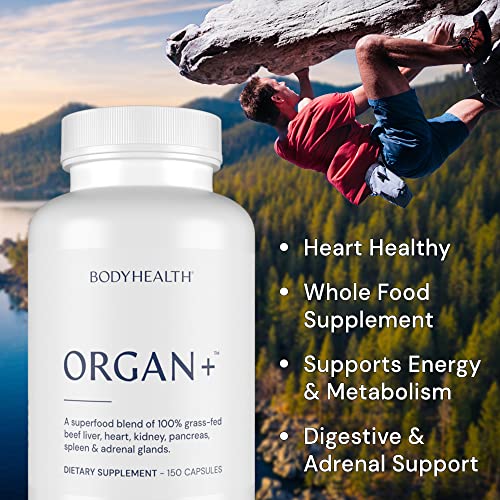 BodyHealth Organ+ GrassFed Glandular Organ Complex, Grassfed Beef