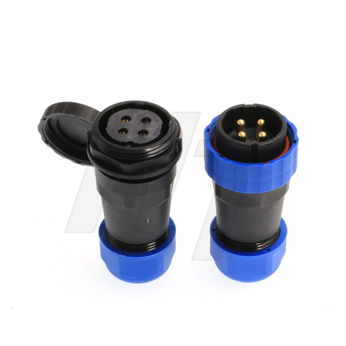 HangTon HE29 4 Pin 45A Waterproof Circular High-Voltage Connector Male Female Cable Plug for Outdoor Electrical Industrial Marine Light Power