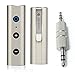 iSunnao Bluetooth Receiver - Bluetooth 4.2 Car Kit with Aux Adapter for Music Audio Streaming Sound System - Handsfree Calling and CVC Noise Cancellation for Home/Car Audio Stereo System (Silver)