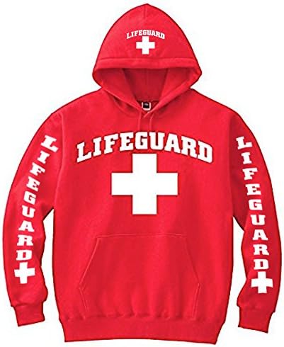Lifeguard Red With All Logo Unisex X-Large Red Hoodie