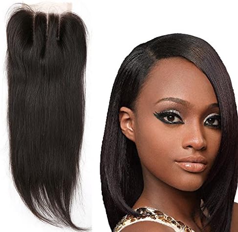 Sent Hair Lace Closure 3 Part Straight Brazilian Virgin Human Hair Closure 4x4 Natural Black Hair Color 14 inch