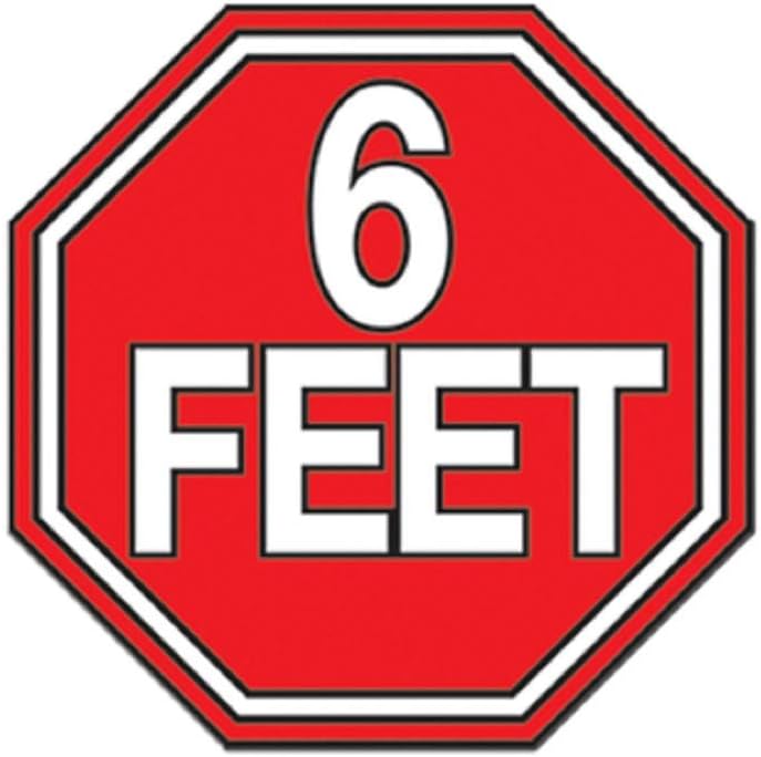 COVID Special Keep Distance Stay Safe, PIN - Keep Distance of 6 Feet, Novelty Premium Quality Cute Enamel Lapel PIN - 1.25"