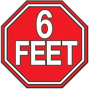 COVID Special Keep Distance Stay Safe, PIN - Keep Distance of 6 Feet, Novelty Premium Quality Cute Enamel Lapel PIN - 1.25"