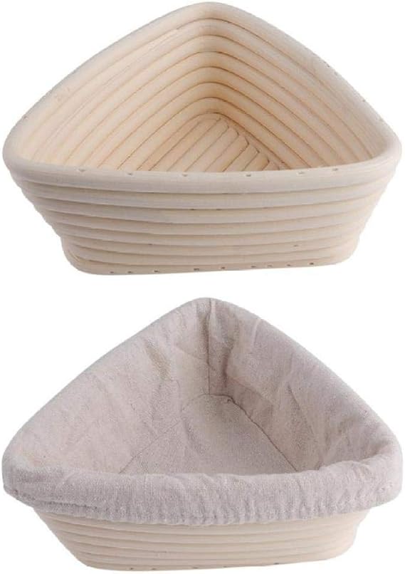 2 piezas de mimbre a prueba de pan cesta de almacenamiento de alimentos