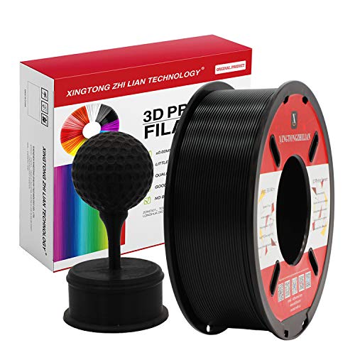 XINGTONGZHILIAN - Filamento PLA normal de 1.75 mm de diámetro para impresión 3D y/o lápiz 3D de alta calidad. 1 KG. 1 carrete color NEGRO PLA normal