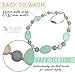 Teething Necklace For Moms To Wear and Baby To Chew, Chewbeads Chewlery Teether and Instant Pacifier for Teething Infants. Made From BPA Free Safe Silicon By JUNGO BAMBINO. (Blueberry and Mint)