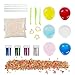 Webeauty DIY Slime Kit, 6 Pack Crystal Clay Mud 5000PCS Colorful Foam Balls, 2500PCS Fruit Face Decoration, 4 Bottles Glitter Shaker Jars, Magic Transparent Plasticine Toys Adults Children