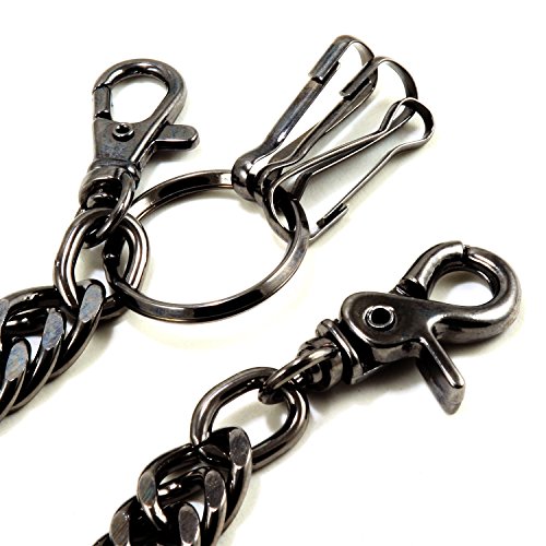 Doublek Heavy Biker Trucker Keychain Key Jean Wallet Chain (20") BLK CS1120BLK