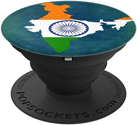 India Flag and Map Indian Pride Design - PopSockets Grip and Stand for Phones and Tablets