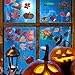 400 Pieces Fall Leaves Window Clings Stickers Thanksgiving Pumpkin Turkey Straw Hat Maple Leaves Acorns Window Stickers for Autumn Party Decorations, 3 Sheets (Style Set 2)