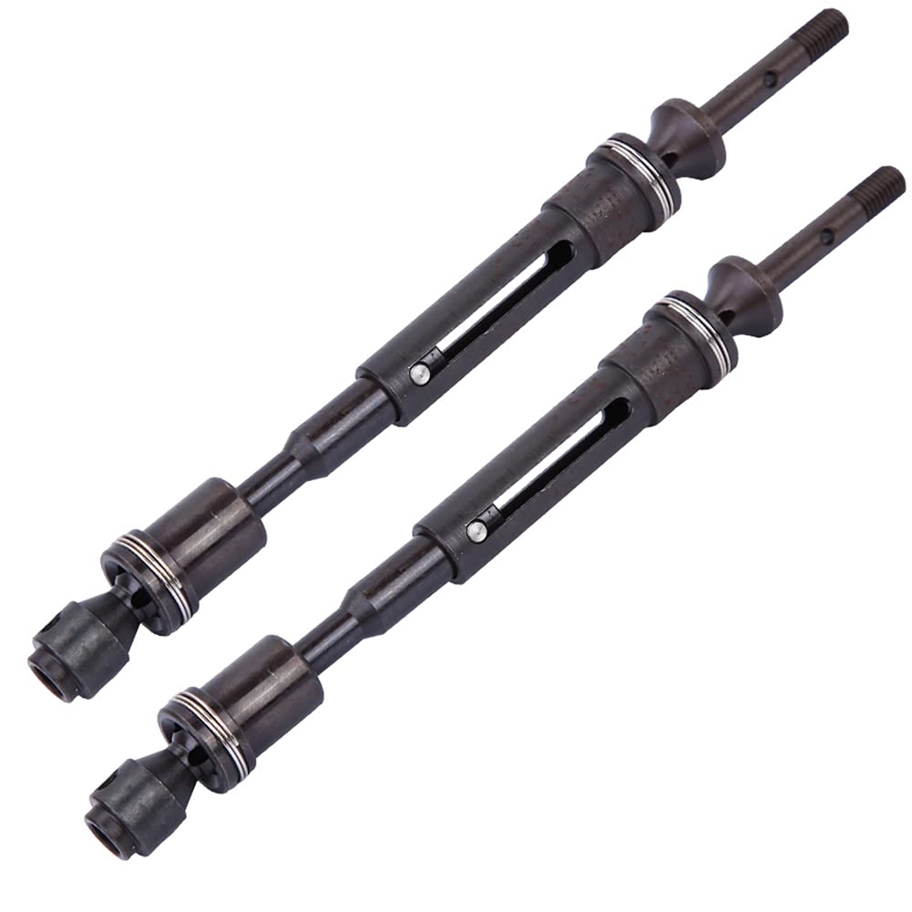 RC Car Drive Shaft, Metal Front Rear Drive Shaft Transmission Shaft Accessory Parts Compatible with Traxxas Slash Huan Qi 727 Truck Car(Rear)