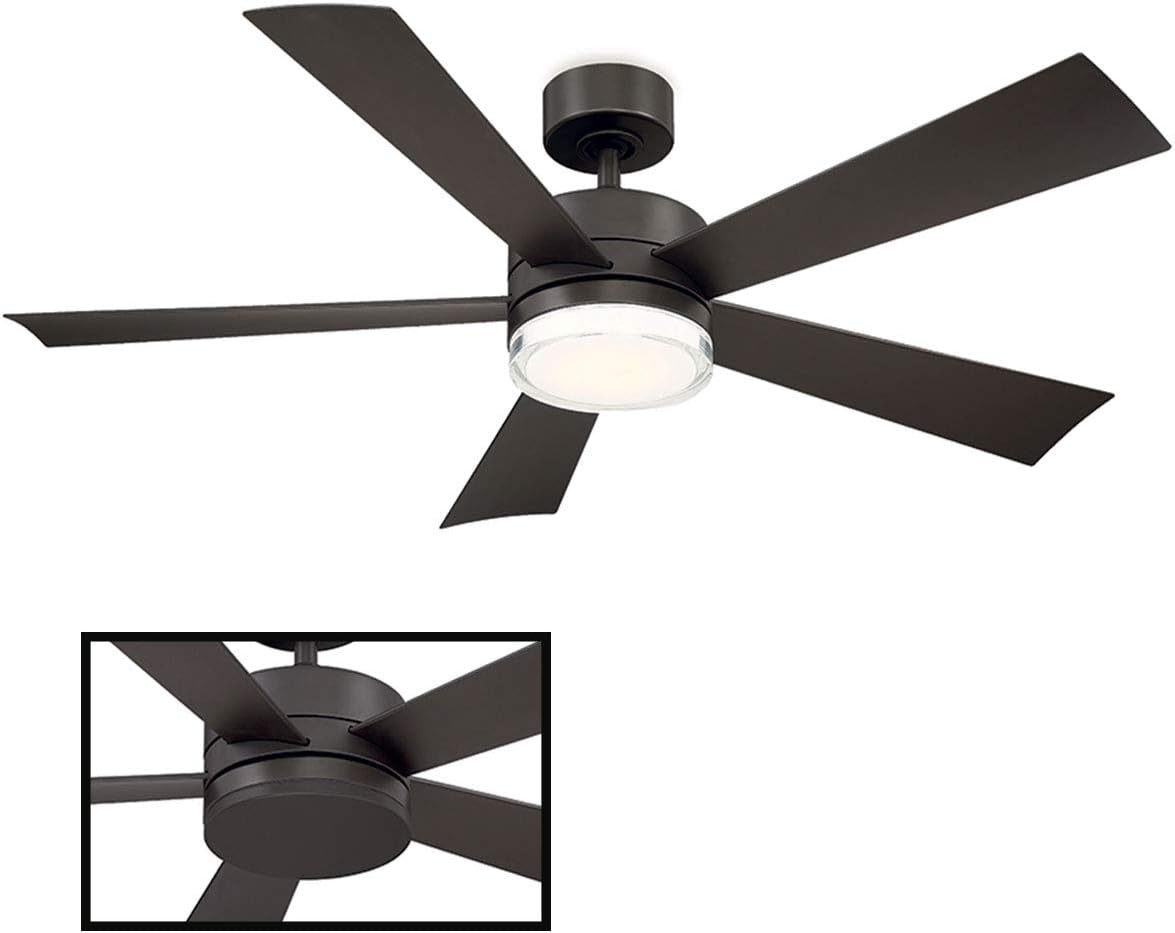 Wynd Indoor Outdoor 5 Blade Smart Ceiling Fan 52in Bronze With