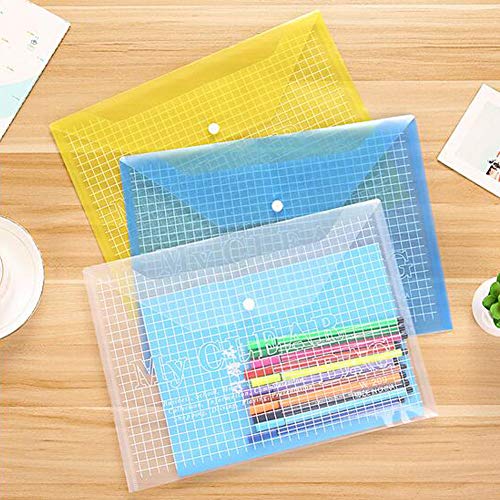 image for Agirlvct 12Pcs A4 Project Envelope Folder,Letter Size Waterproof Trans
