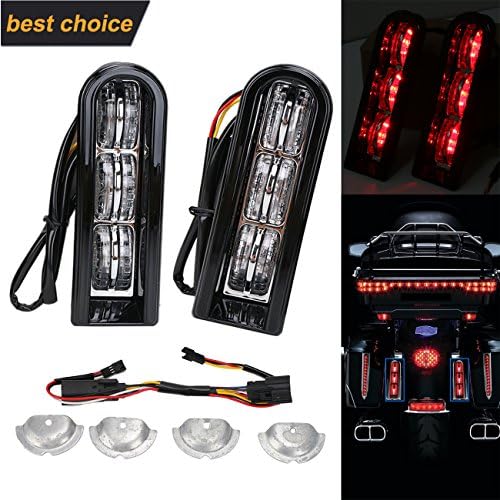 Black Saddle bag LED Accent Light Insert Filler Support for Harley Touring 2014-2017