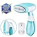 Greatwill Steamer for Clothes, 1500W Handheld Garment Steam Iron， Powerful Clothes Wrinkle Remover, 10s Ultrafast Heat, Portable Travel Steamer for Travel with Adapter (Blue White)